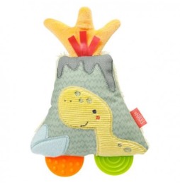 Stuffed Toy with Rattle and Teethers - Happy Dino