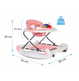 Interactive Baby Walker Pink and Gray