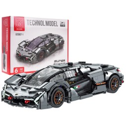 Sports Car Building Set Gray 1512 Pieces