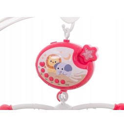 Pink Star Projector Mobile for Crib