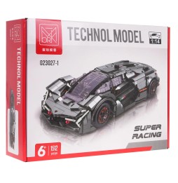 Sports Car Building Set Gray 1512 Pieces