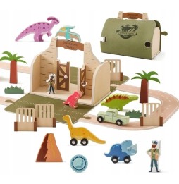 Wooden Dinosaur Toys - Educational Set