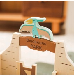 Wooden Dinosaur Toys - Educational Set