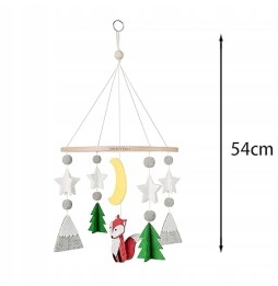 Wooden Crib Mobile with Forest Theme