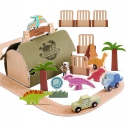 Wooden Dinosaur Toys - Educational Set