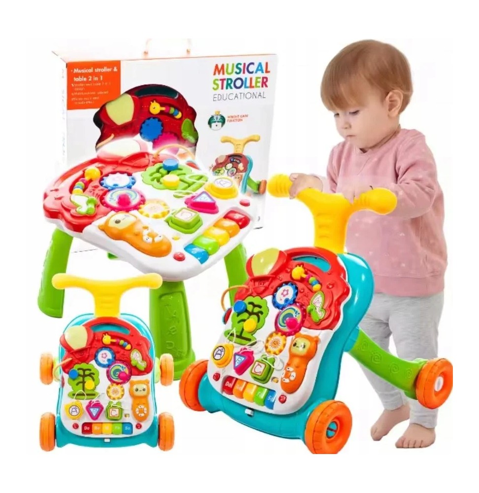 5-in-1 Interactive Walker Push Toy for Kids