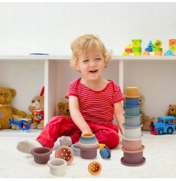 Silicone Baby Toys for Stacking and Nesting