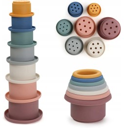 Silicone Baby Toys for Stacking and Nesting