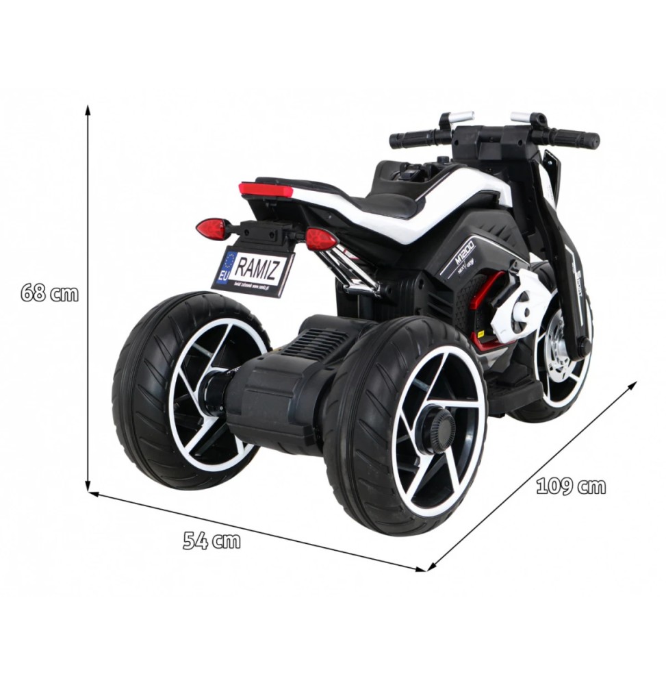 Future Motorcycle for Kids - White with Audio Panel