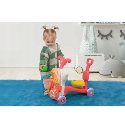 4-in-1 Push Bike Pink for Kids