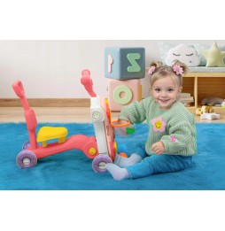 4-in-1 Push Bike Pink for Kids