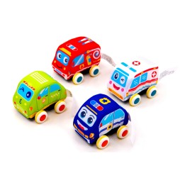 Set of Plush Toy Cars - 4 Pieces