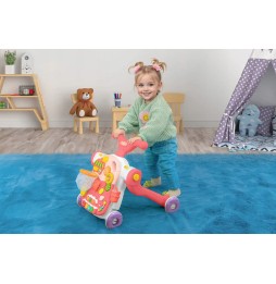 4-in-1 Push Bike Pink for Kids