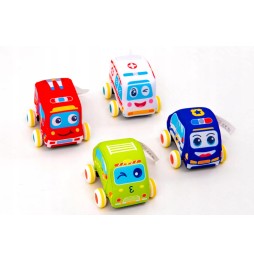 Set of Plush Toy Cars - 4 Pieces