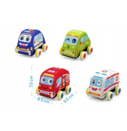 Set of Plush Toy Cars - 4 Pieces