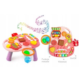 Pink 2-in-1 Educational Piano Walker