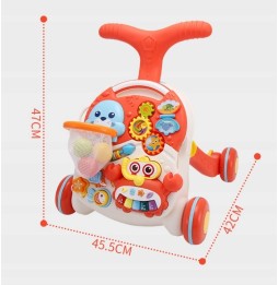 Interactive Walker Push Toy and Educational Table