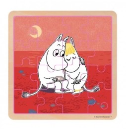 Wooden Moomin Puzzles - Caring, 16 Pieces