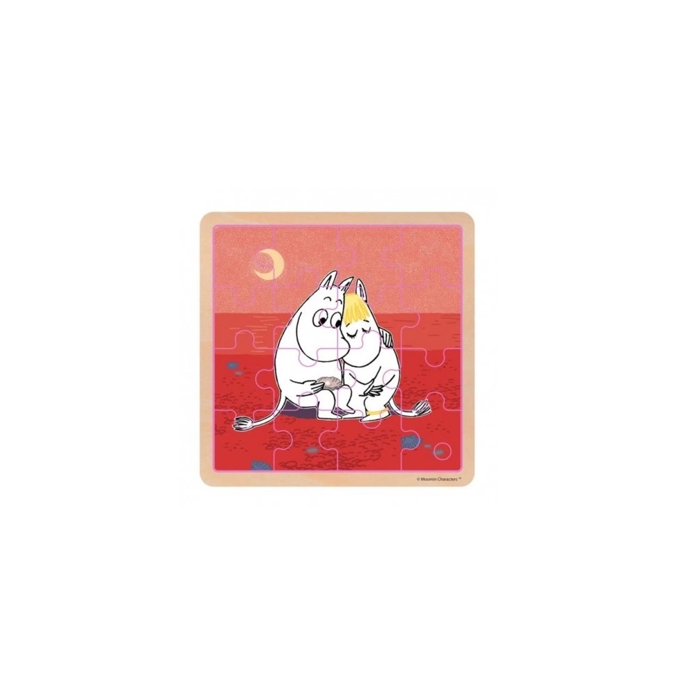 Wooden Moomin Puzzles - Caring, 16 Pieces