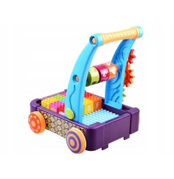 Push Toy Cart with Colorful Blocks Jokomisiada