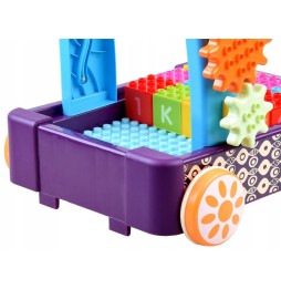 Push Toy Cart with Colorful Blocks Jokomisiada