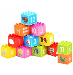 Push Toy Cart with Colorful Blocks Jokomisiada