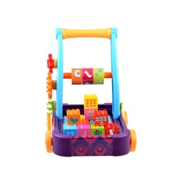 Push Toy Cart with Colorful Blocks Jokomisiada