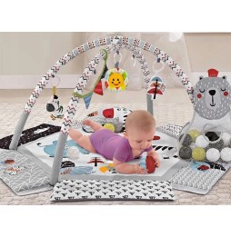 Contrasting Baby Play Mat with Balls