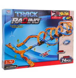 Mega Racing Track 74pc with Loops for Kids