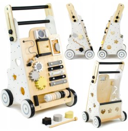 Wooden Push Walker Ride-On Toy for Kids