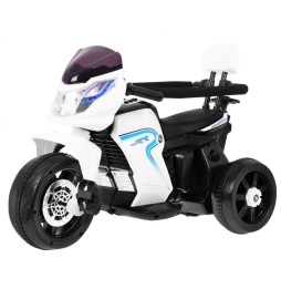 Motocicletă electrică 3 în 1 pentru copii albă