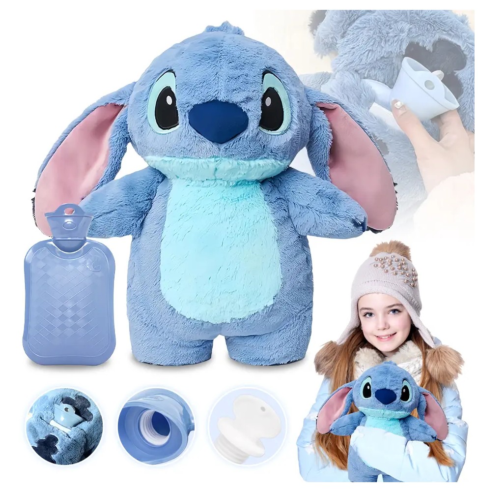 Termofor Stitch din pluș, ideal pentru cadou