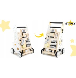 Wooden Push Walker Ride-On Toy for Kids