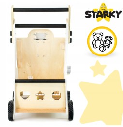 Wooden Push Walker Ride-On Toy for Kids