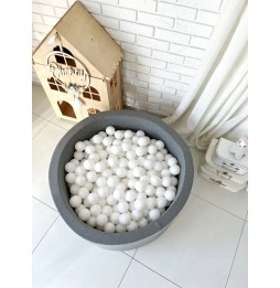 Gray Ball Pit with Balls 40x90 cm