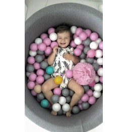 Gray Ball Pit with Balls 40x90 cm