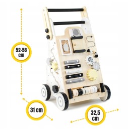 Wooden Push Walker Ride-On Toy for Kids