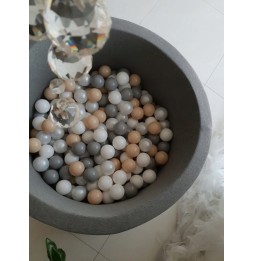 Gray Ball Pit with Balls 40x90 cm