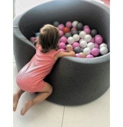 Gray Ball Pit with Balls 40x90 cm