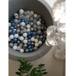 Gray Ball Pit with Balls 40x90 cm