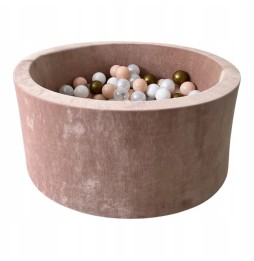 Velvet Beige Ball Pool 40x90 cm