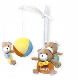 Baby Crib Mobile with Music Colorful Bears