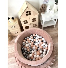 Velvet Beige Ball Pool 40x90 cm