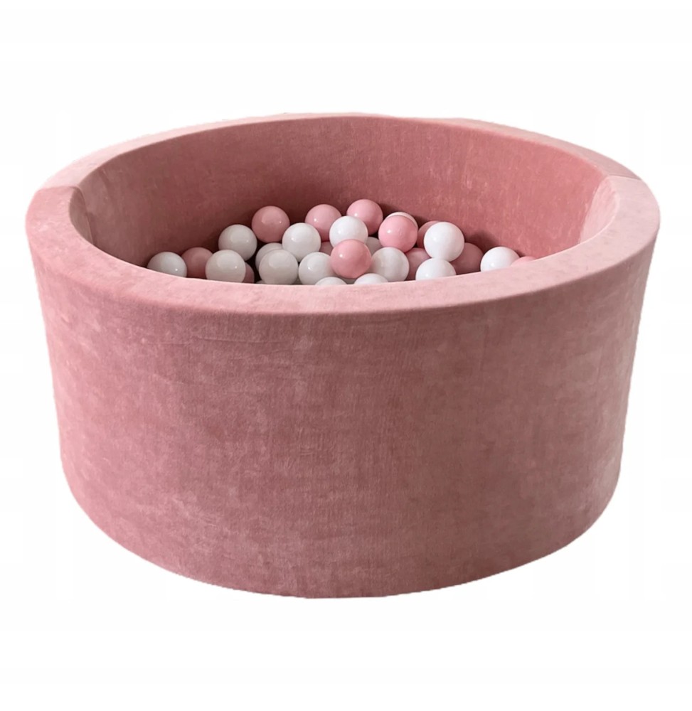 Velvet Pink Dry Pool with Balls 40x90 cm