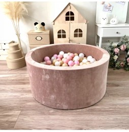 Velvet Beige Ball Pool 40x90 cm