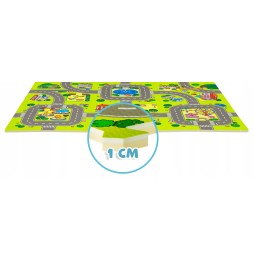Mata piankowa puzzle miasto uliczki 120x120 cm