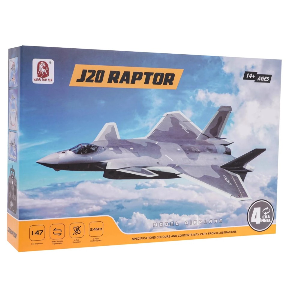 Samolot myśliwiec raptor-j20 r/c dla dzieci i dorosłych