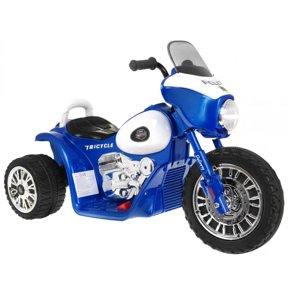 Blue Chopper Motorcycle for Kids with Sounds & Lights