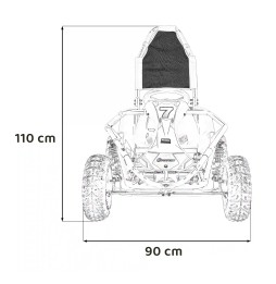 Pojazd MUD MONSTER pomarańczowy - gokart elektryczny