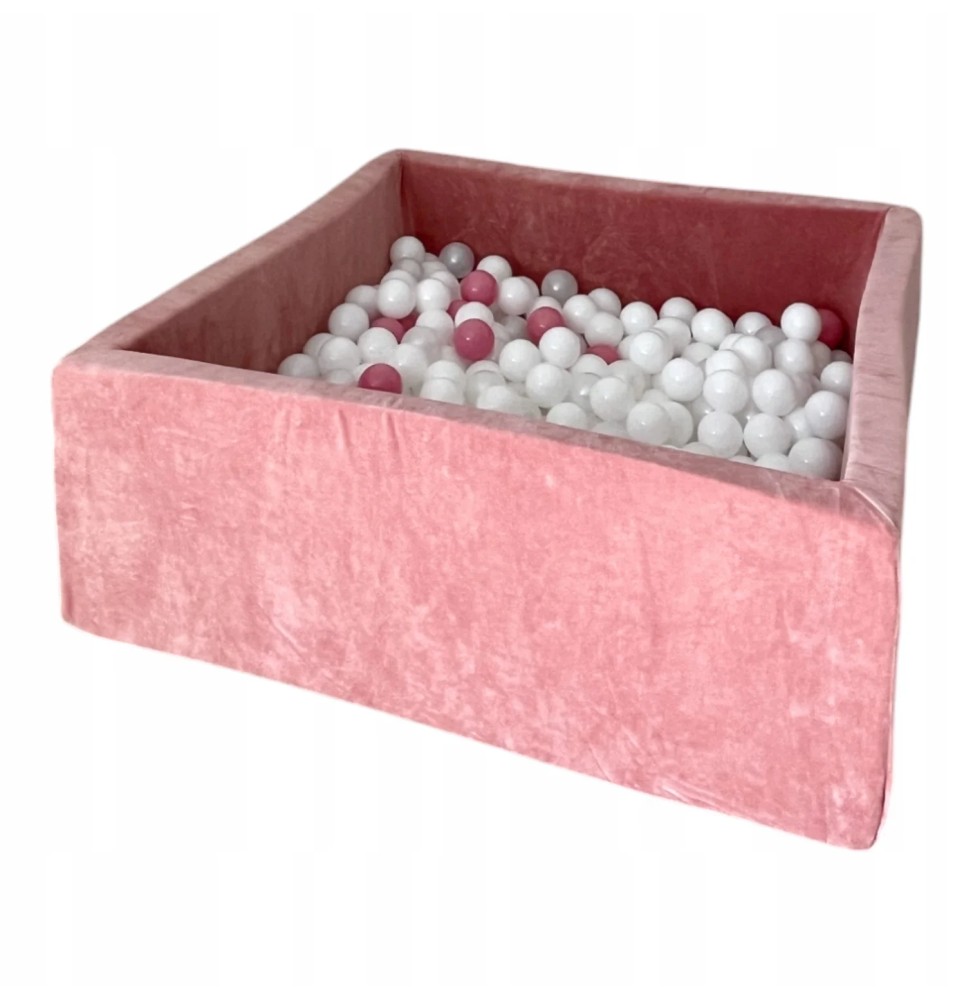 Square Dry Pool with Balls Dirty Pink